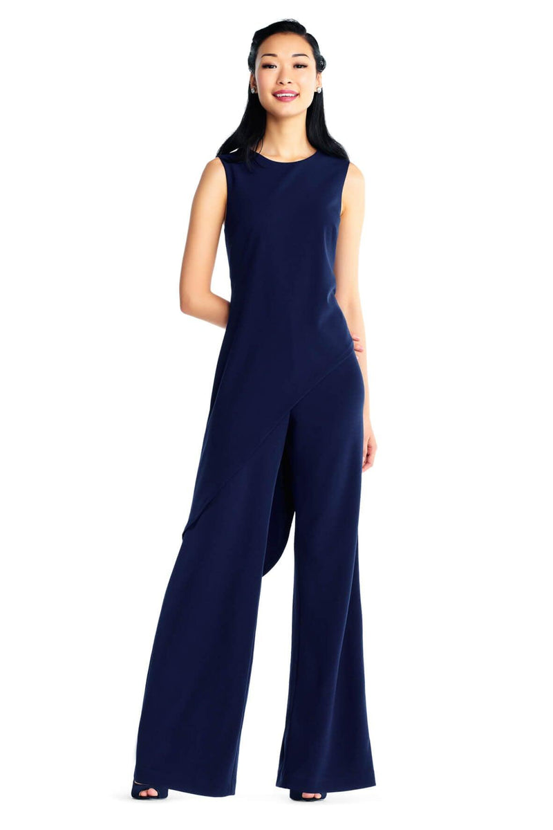 Knit Crepe Asymmetric Jumpsuit Style Theory SG