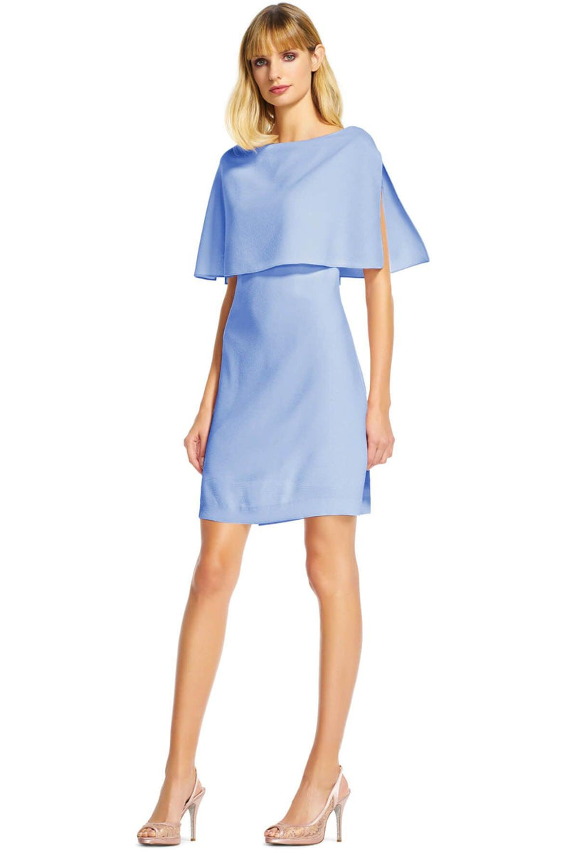 Shift Dress with Popover Cape Style Theory SG