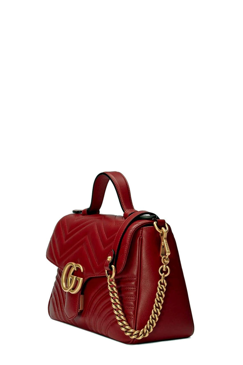 GG Marmont Small Top Handle Bag Hibiscus Red Style Theory SG