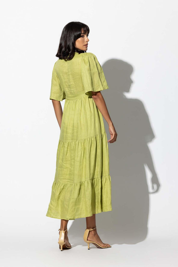 Brooklyn Dress In Sage - LUSANA