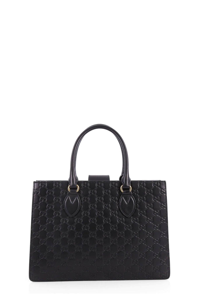 Guccissima Padlock Convertible Tote Black - GUCCI