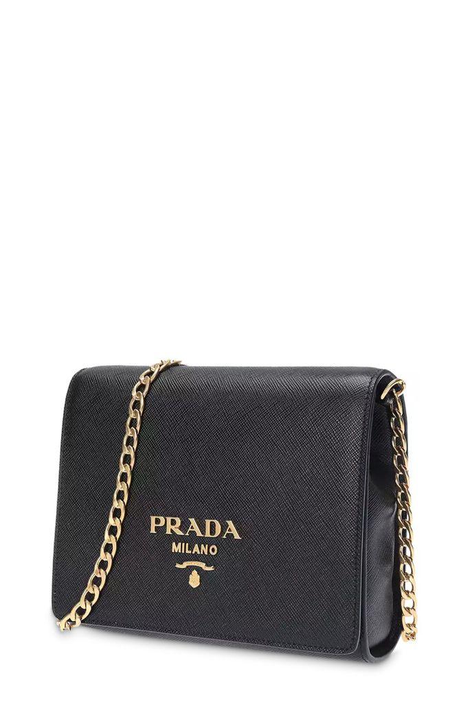 Saffiano Lux Bandoliera Shoulder Bag Black - Prada