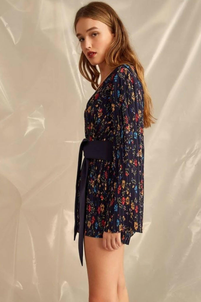 Decided Playsuit Navy Floral - C/Meo Collective