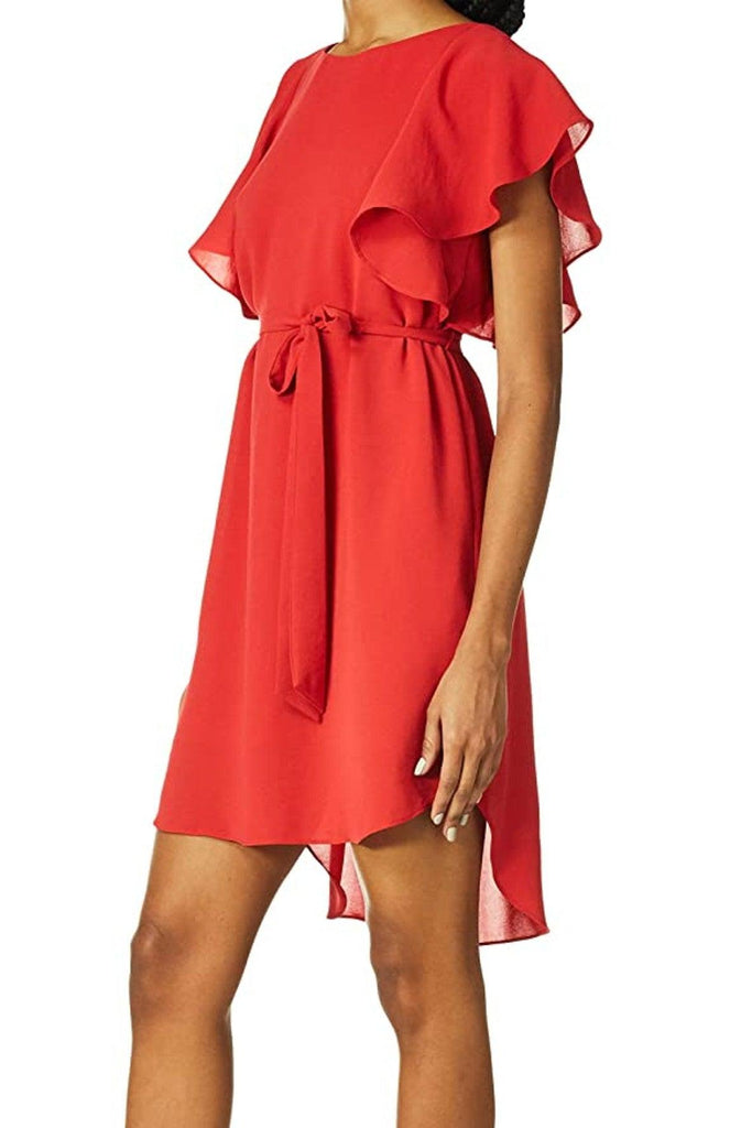 Gauzy Crepe Flutter Sleeve Dress - Adrianna Papell