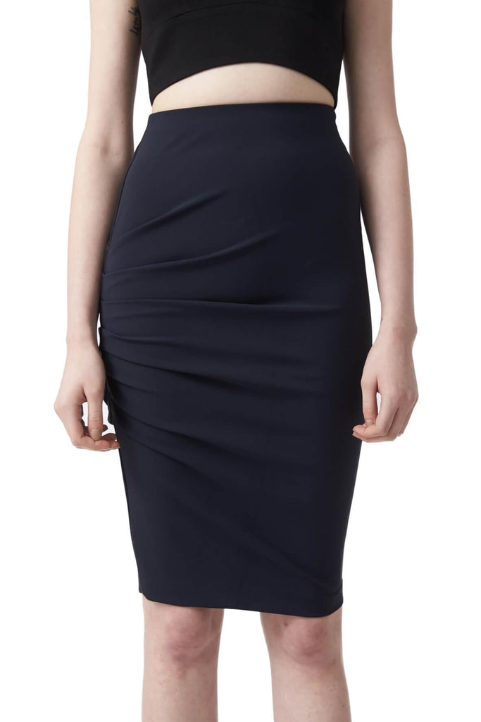 Faith Pleated Pencil Skirt - Aijek