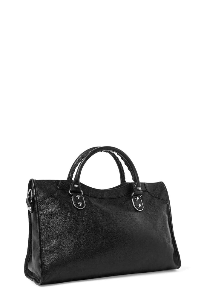 Classic City M Metallic Edge Black with Silver Hardware - BALENCIAGA