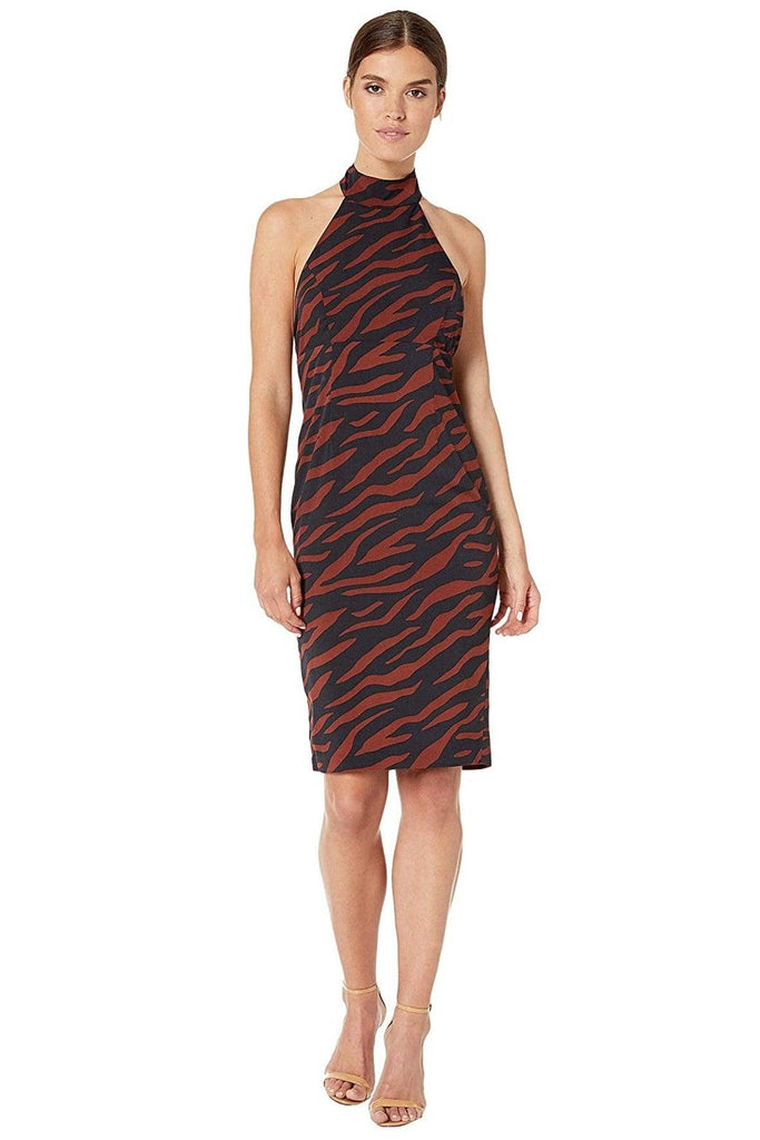 Halterneck Print Dress - Bardot