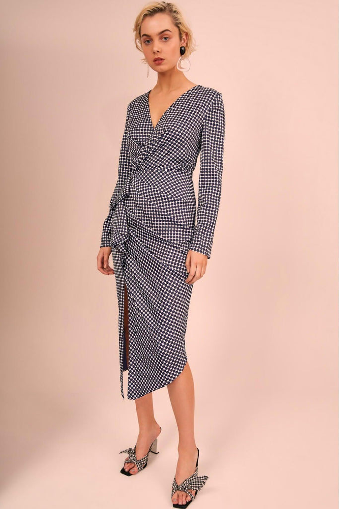 Jagged Long Sleeve Midi Dress - C/Meo Collective