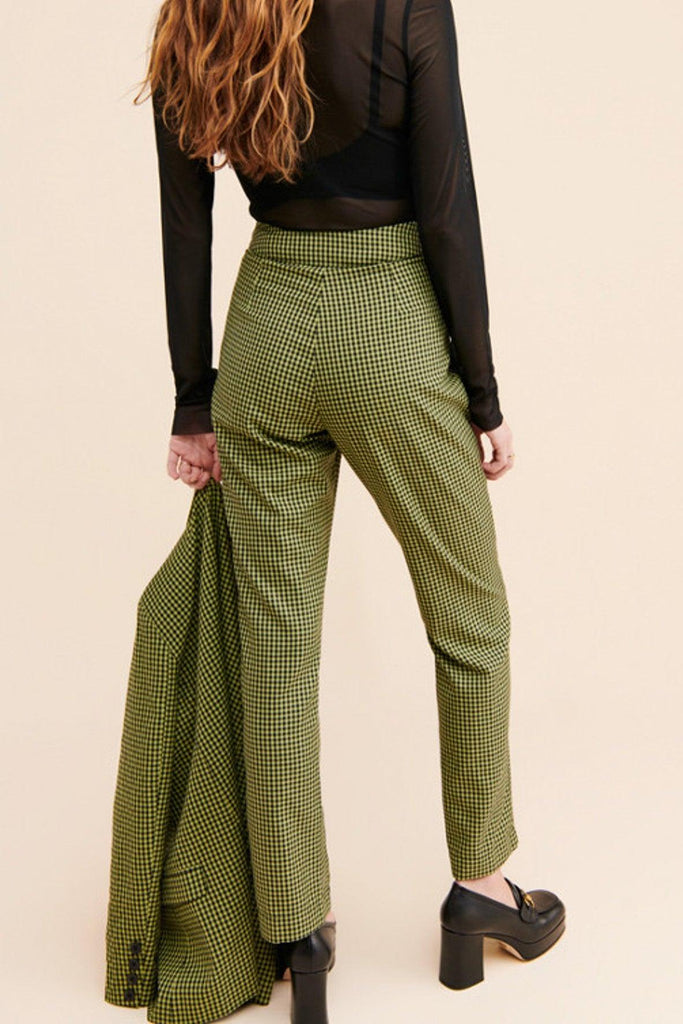 Keeyley High Waisted Check Trousers - Capulet