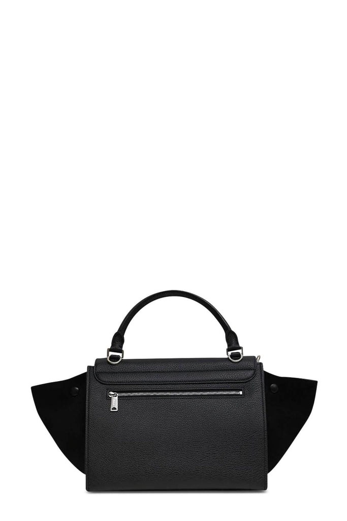 Trapeze Medium Black with Silver Hardware - Celine