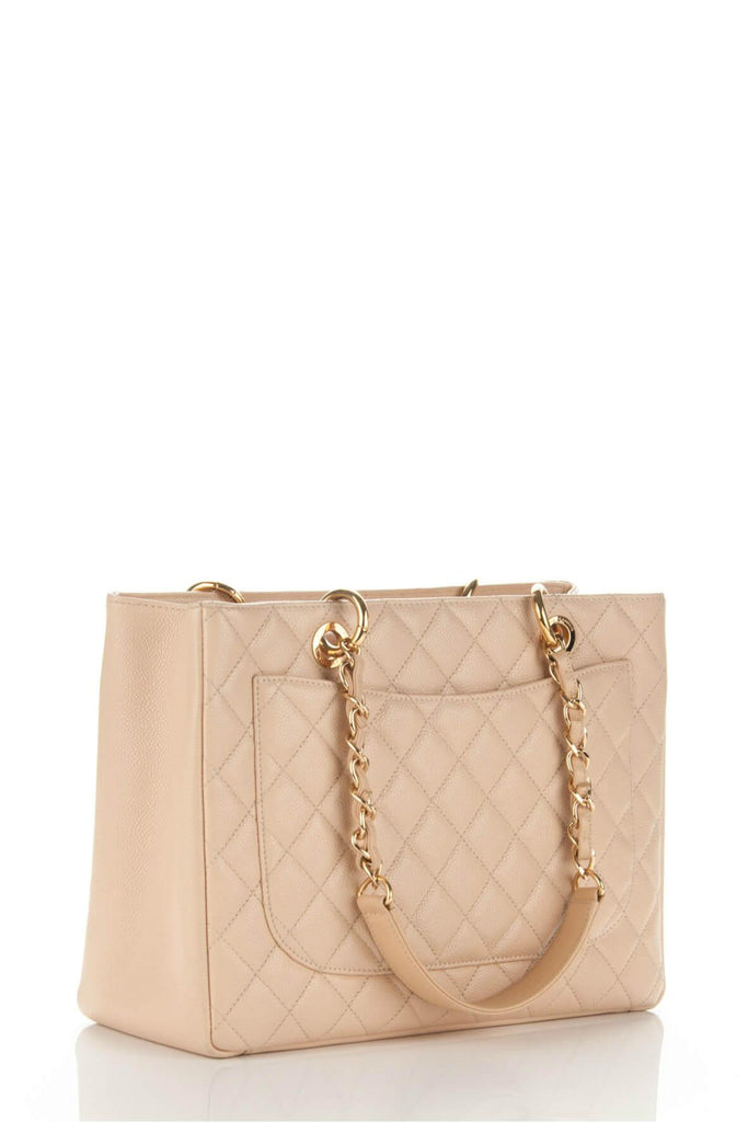 Grand Shopping Tote Beige with Gold Hardware - CHANEL