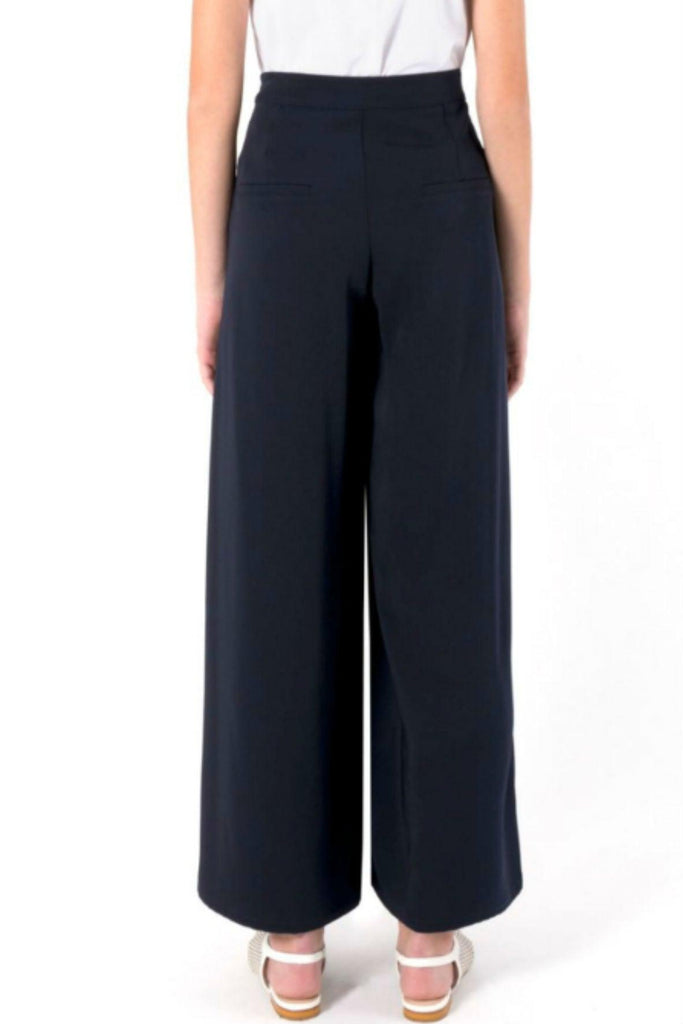 Side Button Wide Leg Trousers - D.D Collective