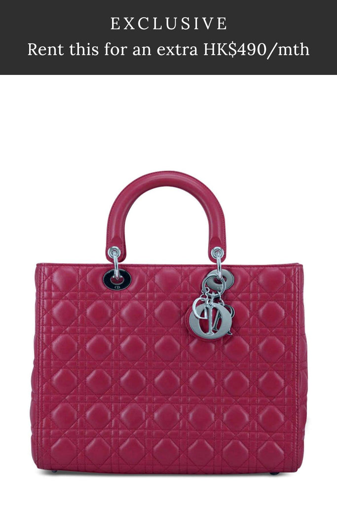 Large Lady Dior Dark Pink - Dior