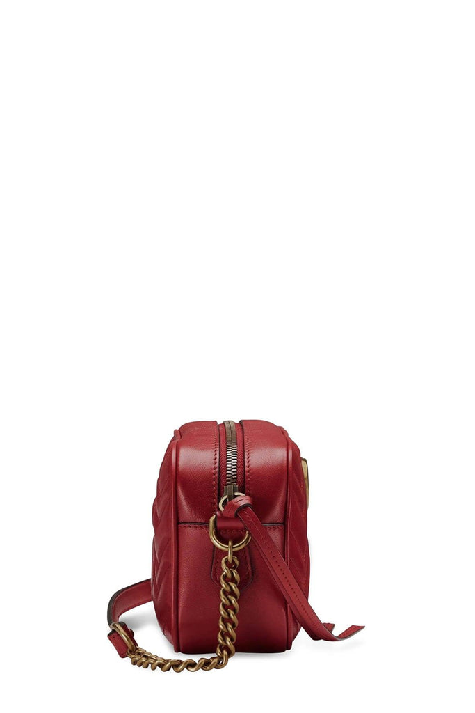 GG Marmont Matelasse Mini Bag Hibiscus Red - GUCCI