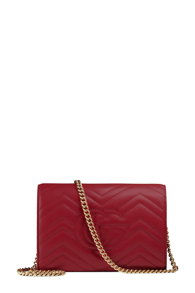 GG Marmont Matelasse Mini Shoulder Bag Red - GUCCI