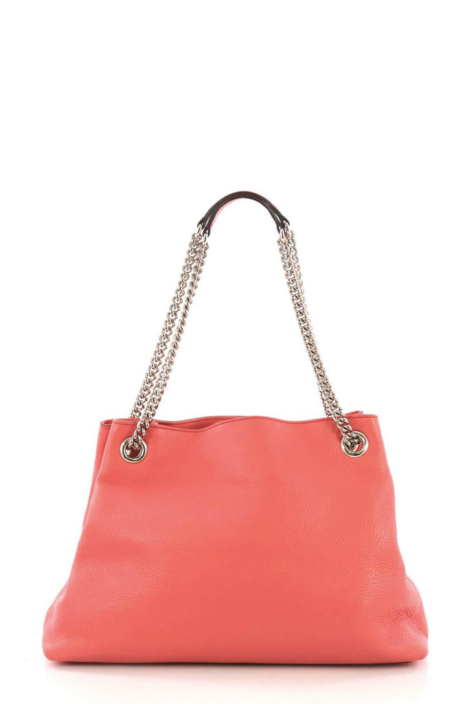 Medium Soho Chain Shoulder Bag Bright Coral - GUCCI