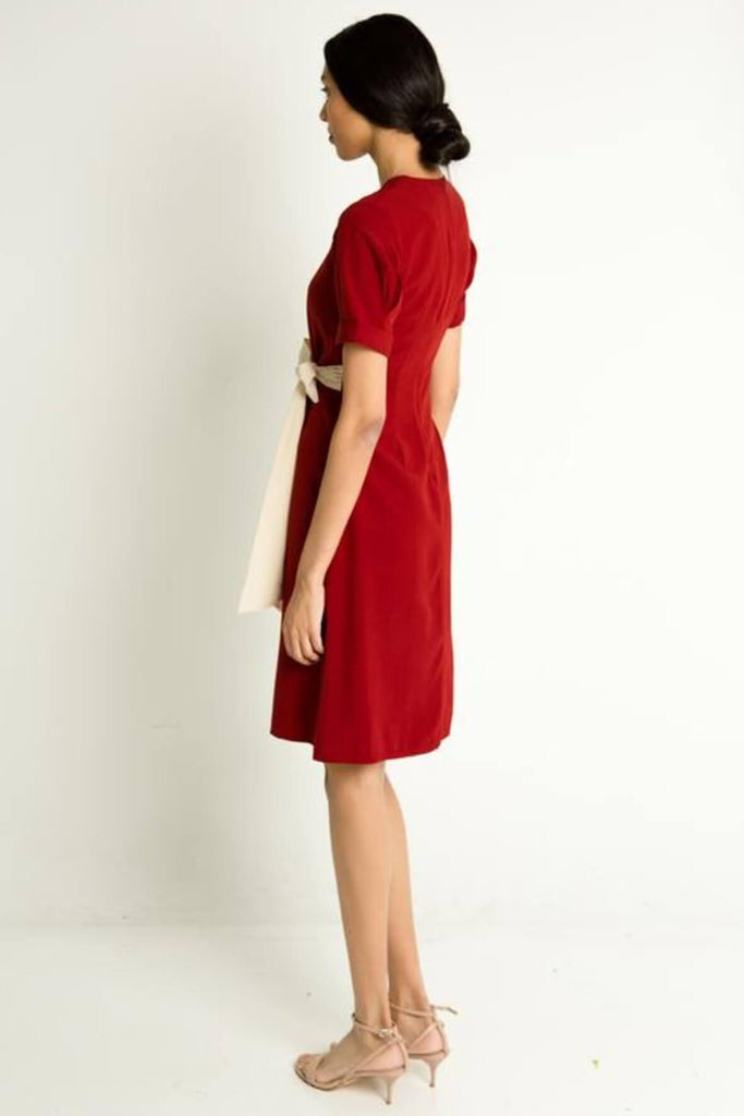 Contrast Asymmetrical Dress - Josee P