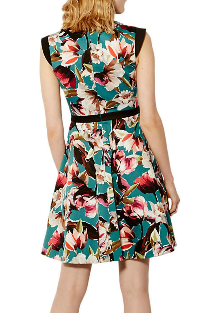 Painterly Floral Print Dress - Karen Millen