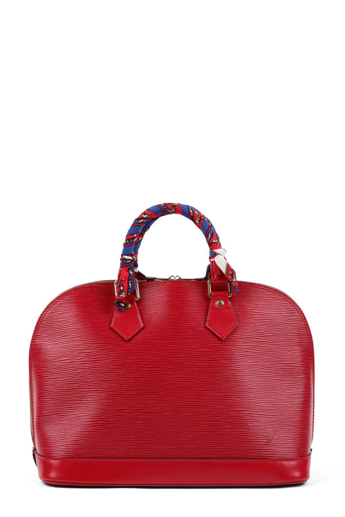 Epi Alma PM Carmine with Gold Hardware with Handle Wraps - Louis Vuitton