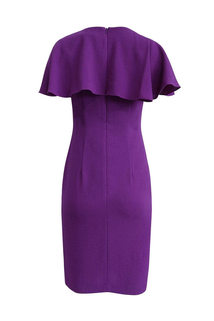 Dark Purple Layered Collared Dress - Black Halo