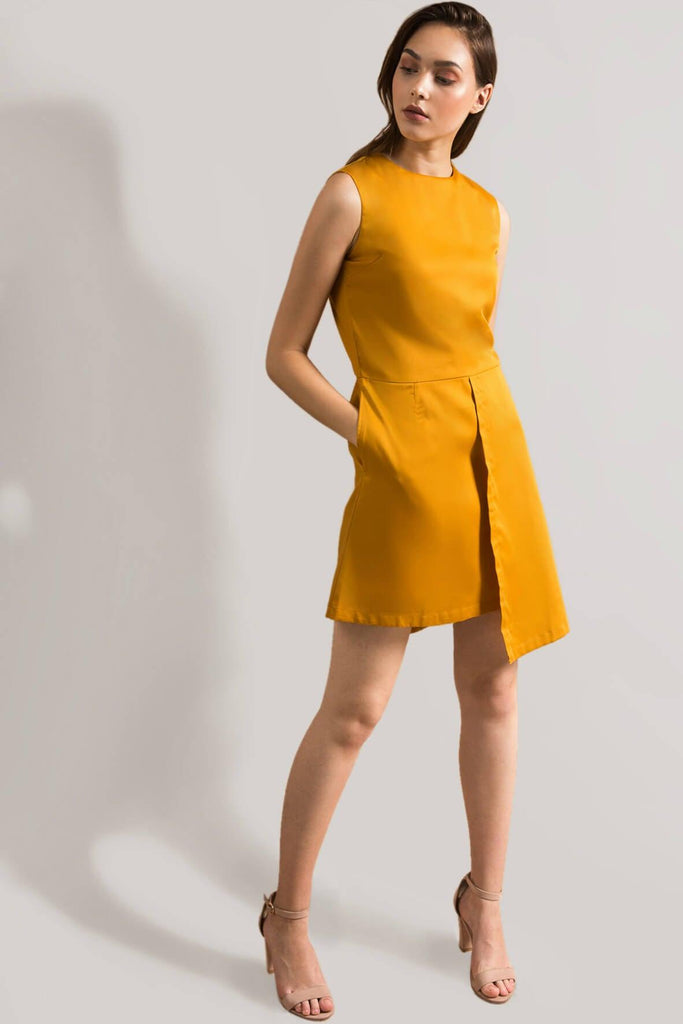 Asymmetric Sleeveless Dress - Odile