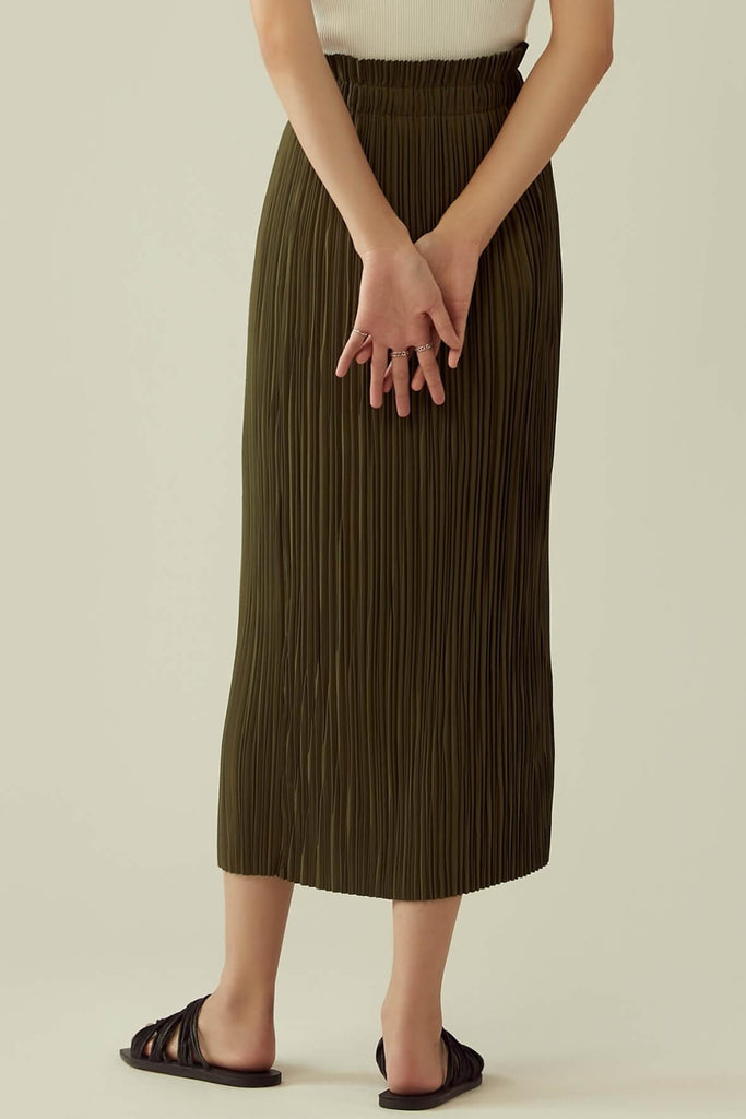 Pleated midi skirt - RYE