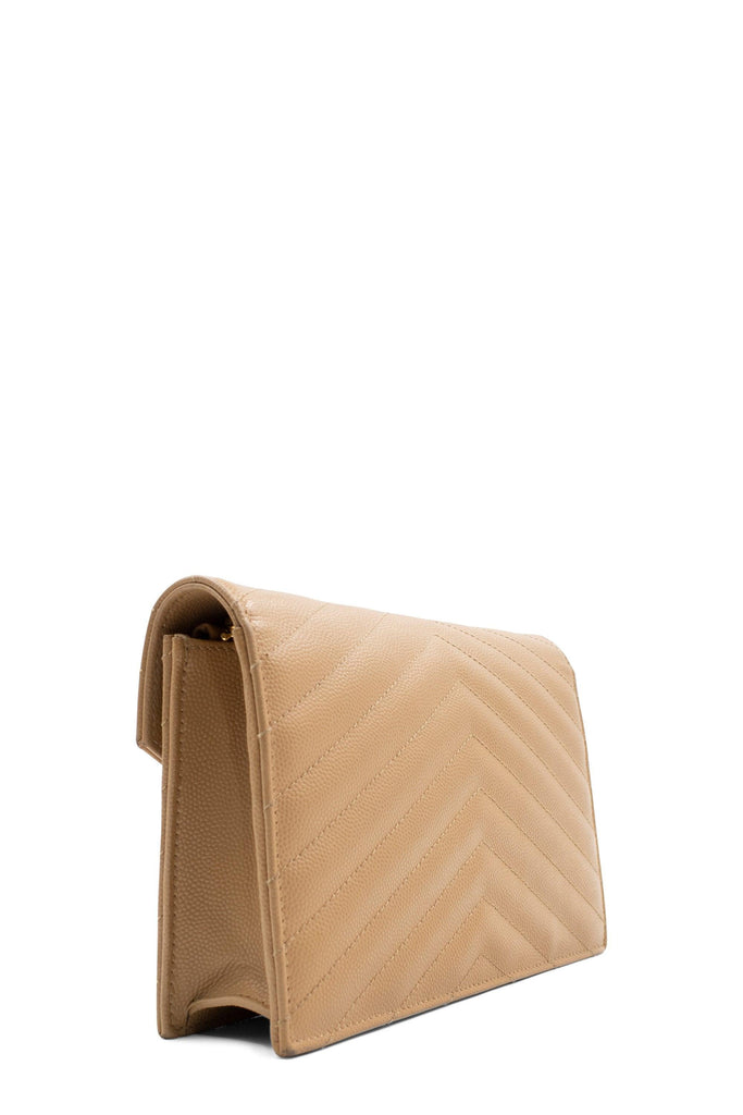 Envelope Chain Wallet Beige with Gold Hardware - SAINT LAURENT