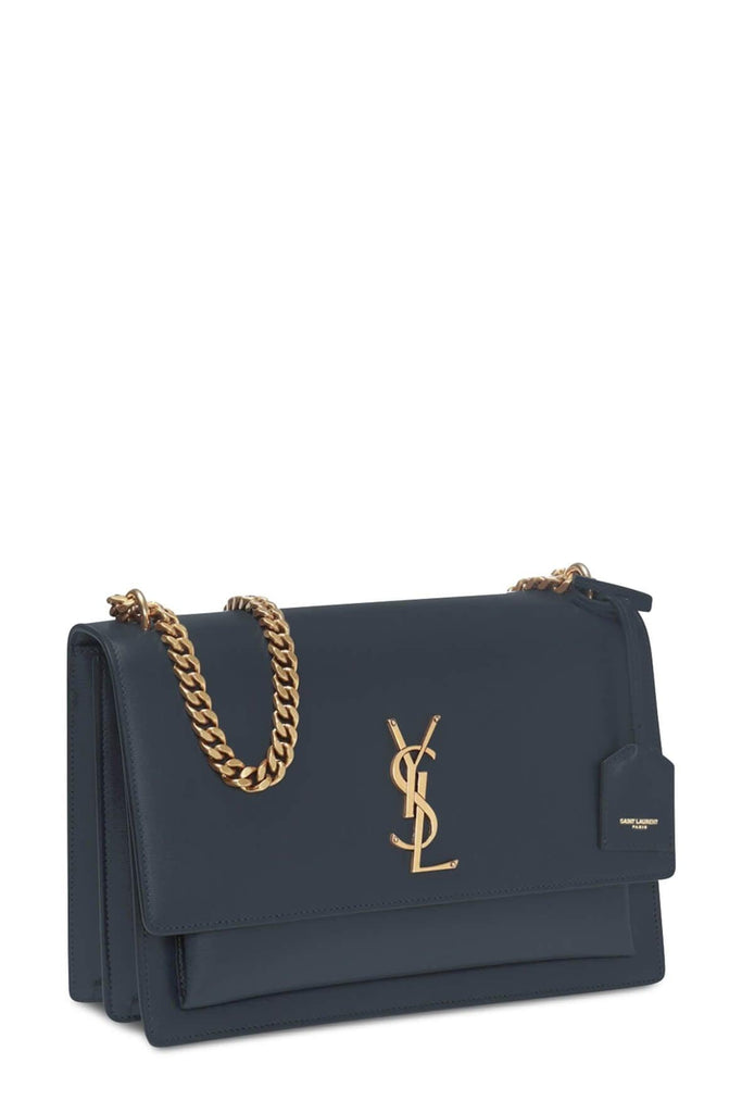 Large Sunset Bag Dark Smog with Gold Hardware - SAINT LAURENT