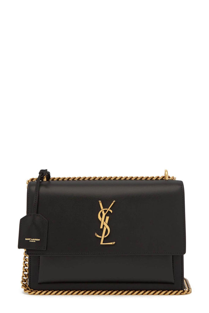 Medium Sunset Bag Black with Gold Hardware - Saint Laurent