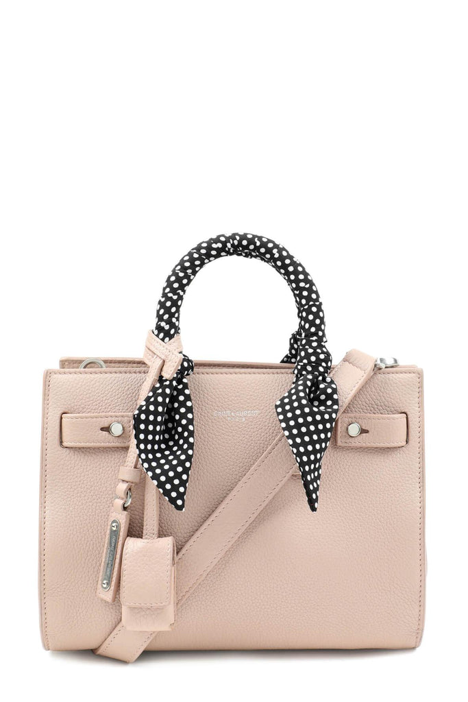 Nano Sac De Jour Pastel Pink with Handle Wraps - SAINT LAURENT