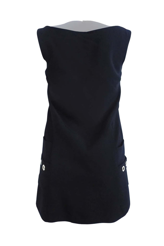 Black Sleeveless Dress With Two Pockets - Saturday Club