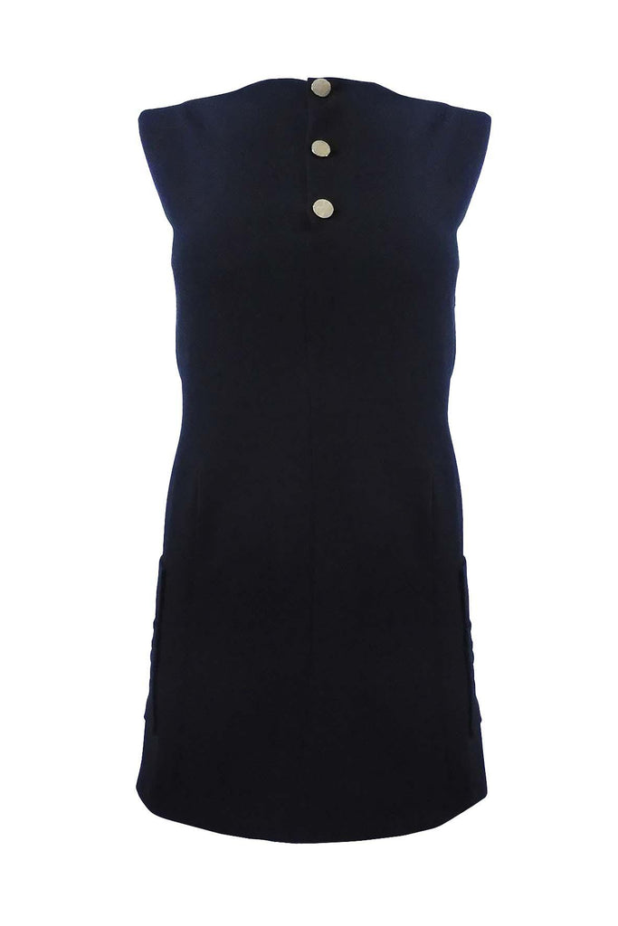 Black Sleeveless Dress With Two Pockets - Saturday Club