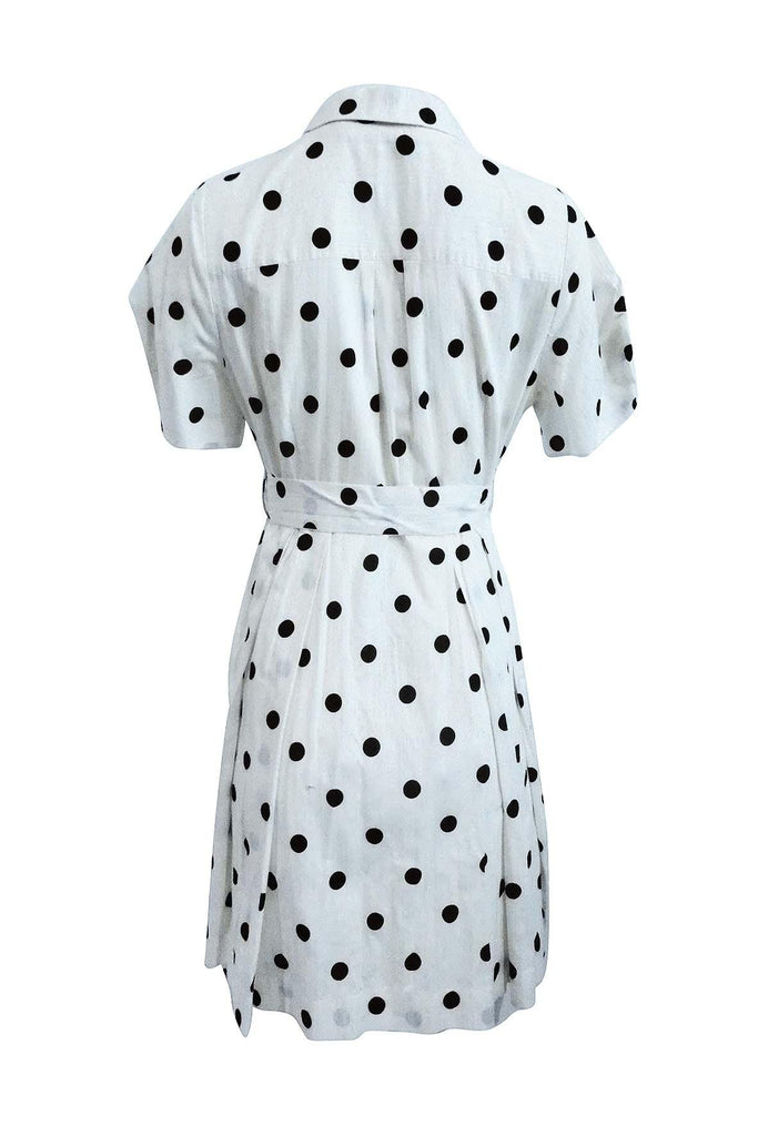 White Dress With Big Polka Dots - Saturday Club