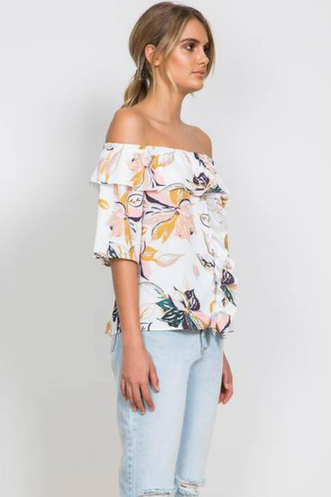 Wild Flower Ruffle Blouse - Wish